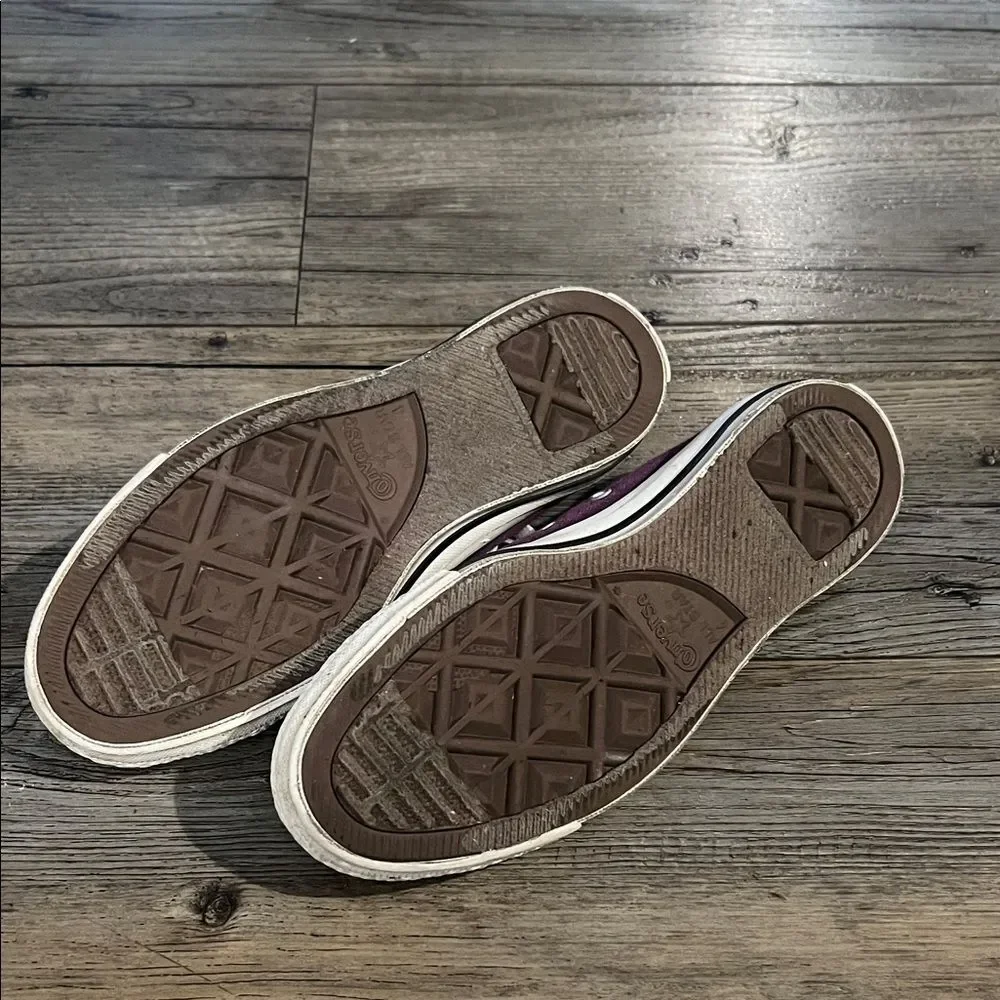 Converse Kids Purple and White Sneakers